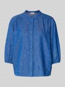 s.Oliver RED LABEL Relaxed-Fit-Bluse aus Leinenmix in Jeansblau Melang...