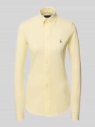 Polo Ralph Lauren Slim Fit Hemdbluse mit Button-Down-Kragen in Hellgel...