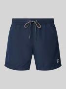 PAUL SMITH Badehose mit Label-Patch Modell 'ZEBRA' in Marine, Größe S