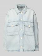 Tommy Hilfiger Oversized Jeansjacke aus Baumwoll-Lyocell-Mix in Hellbl...