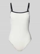 Jake*s Casual Badeanzug mit Karree-Ausschnitt in Offwhite, Größe L