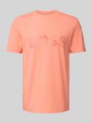 BOSS Green T-Shirt mit Logo-Print und Rundhalsausschnitt in Hellrot, G...