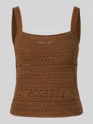 Marc O'Polo Denim Trägertop mit gerippten Abschlüssen in Mittelbraun, ...