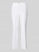 SEDUCTIVE Flared Cut Hose mit Bügelfalten Modell 'MINESSE' in Weiss, G...