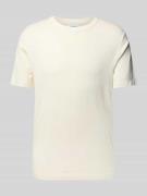 Lindbergh Relaxed Fit T-Shirt mit Rundhalsausschnitt in Offwhite, Größ...