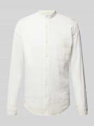 Lindbergh Regular Fit Freizeithemd aus Leinen-Baumwoll-Mix in Weiss, G...