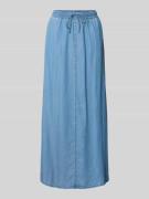 Vero Moda Fließender Midi-Rock aus Lyocell Modell 'FLEUR' in Blau, Grö...