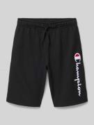 CHAMPION Sweatshorts mit Logo-Stitching in Black, Größe 140