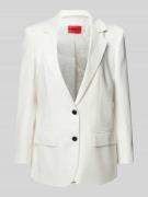 HUGO Leinenblazer mit Reverskragen Modell 'Anetali' in Weiss, Größe 36