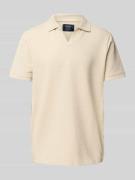 MCNEAL Regular Fit Poloshirt mit V-Ausschnitt in Beige, Größe XXL