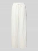 Marc O'Polo Denim Wide Leg Leinenhose mit elastischem Bund in Weiss, G...