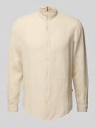 BOSS Orange Regular Fit Leinenhemd mit Stehkragen Modell 'Race' in San...