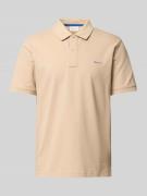 Gant Regular Fit Poloshirt mit Label-Stitching in Sand, Größe 4XL