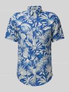 Gant Regular Fit Leinenhemd mit Button-Down-Kragen in Royal, Größe L