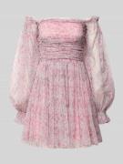 LACE & BEADS Cocktailkleid im Off-Shoulder-Look mit Taillenband in Ros...