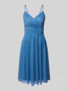 TROYDEN COLLECTION Cocktailkleid mit Taillenband in Bleu, Größe 42