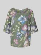 ZABAIONE Loose Fit Blusenshirt aus reinem Leinen in Khaki, Größe L