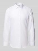 Jake*s Super Slim Fit Business-Hemd mit Knopfleiste in Weiss, Größe 39...