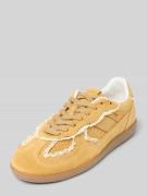 ALOHAS Sneaker aus Leder mit Häkelspitze in Senf, Größe 39