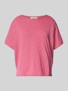 Marc O'Polo Oversized Strickshirt aus Baumwoll-Leinen-Mix in Pink, Grö...