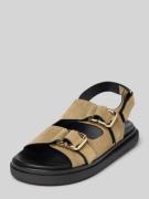 ALOHAS Sandalen mit Label-Detail Modell 'Harper' in Khaki, Größe 38