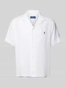 Polo Ralph Lauren Custom Fit Leinenhemd mit Resortkragen in Beige, Grö...