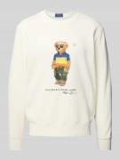 Polo Ralph Lauren Sweatshirt mit Polo Bear Print in Offwhite, Größe L