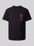 DEUS EX MACHINA T-Shirt mit Label-Print Modell 'Showdown' in Black, Gr...