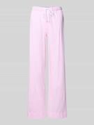 Lauren Ralph Lauren Wide Leg Stoffhose mit Tunnelzug in Rosa, Größe L