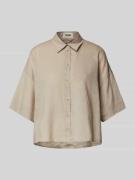 Drykorn Relaxed Fit Leinenbluse mit überschnittenen Schultern in Sand,...