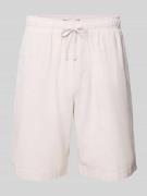 MCNEAL Shorts aus Leinen-Baumwoll-Mix mit Gesäßtasche in Offwhite, Grö...