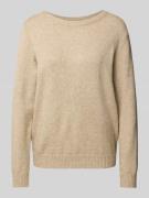Vila Strickpullover mit Rundhalsausschnitt Modell 'Viril' in Offwhite,...