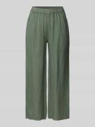 ZABAIONE Leinenhose mit Eingrifftaschen in Khaki, Größe XL