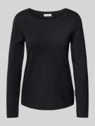 Marc O'Polo Longsleeve aus Baumwolle mit Logo-Detail in Black, Größe L