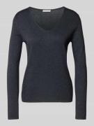 Tom Tailor Pullover mit V-Ausschnitt in Anthrazit, Größe L
