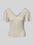 Vero Moda Regular Fit T-Shirt aus Viskose-Mix mit Leinen-Anteil Modell...