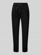ZABAIONE Leinenhose mit elastischem Bund in Black, Größe L