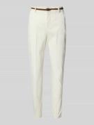 B.Young Hose mit Gürtel Modell 'DAYS' in Offwhite, Größe 36