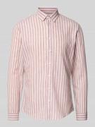 Lindbergh Slim Fit Freizeithemd aus Leinen-Baumwoll-Mix in Rosa, Größe...