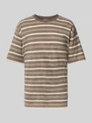 Lindbergh Oversized T-Shirt mit Rundhalsausschnitt in Hellbraun, Größe...