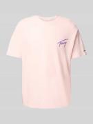 Tommy Jeans Relaxed Fit T-Shirt aus reiner Baumwolle in Pink, Größe M
