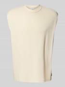 REVIEW Tanktop mit Strukturmuster in Ecru, Größe L