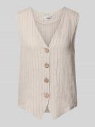ZABAIONE Regular Fit Weste aus reinem Leinen in Beige, Größe L