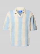 Jack & Jones Strickshirt mit Polokragen Modell 'ACAPULCO' in Hellblau,...