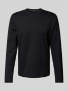 Christian Berg Men Longsleeve aus reiner Baumwolle in Black, Größe L