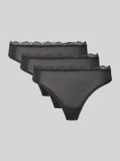 Calvin Klein Underwear String mit Label-Print in Black, Größe L