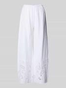 Tommy Hilfiger Loose Fit Weite Hose aus Leinen-Viskose-Mix in Weiss, G...