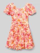 Happy Girls Kleid mit Puffärmeln in Rosa, Größe 152