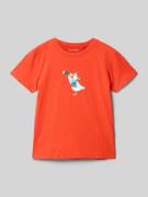 Blue Seven T-Shirt mit Motiv-Print in Orange, Größe 104
