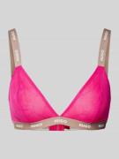 HUGO Triangel-BH mit elastischem Label-Bund Modell 'SPORTY' in Pink, G...